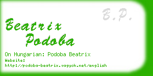 beatrix podoba business card